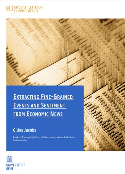 Front cover of dissertation/thesis Extracting Fine-Grained Events and Sentiment from Economic News.